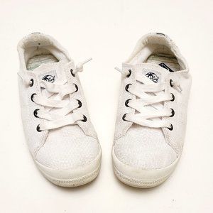 Roxy Surf Bayshore White Canvas Slip-On Trendy Sneakers Size 6.5